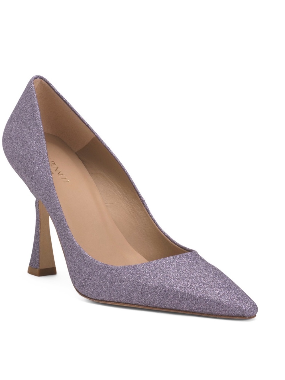 LK Bennett Lilac Glitter Pointed-Toe Pump size 42